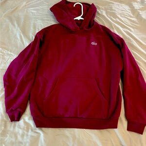 Alo Accolade Berry sweat pants and sweatshirt